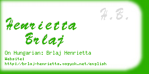 henrietta brlaj business card